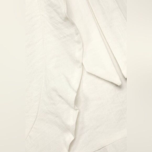 NWT LULUS Sunny Oasis White Ruffled Faux-Wrap Mini Dress. Size Small - Picture 11 of 11